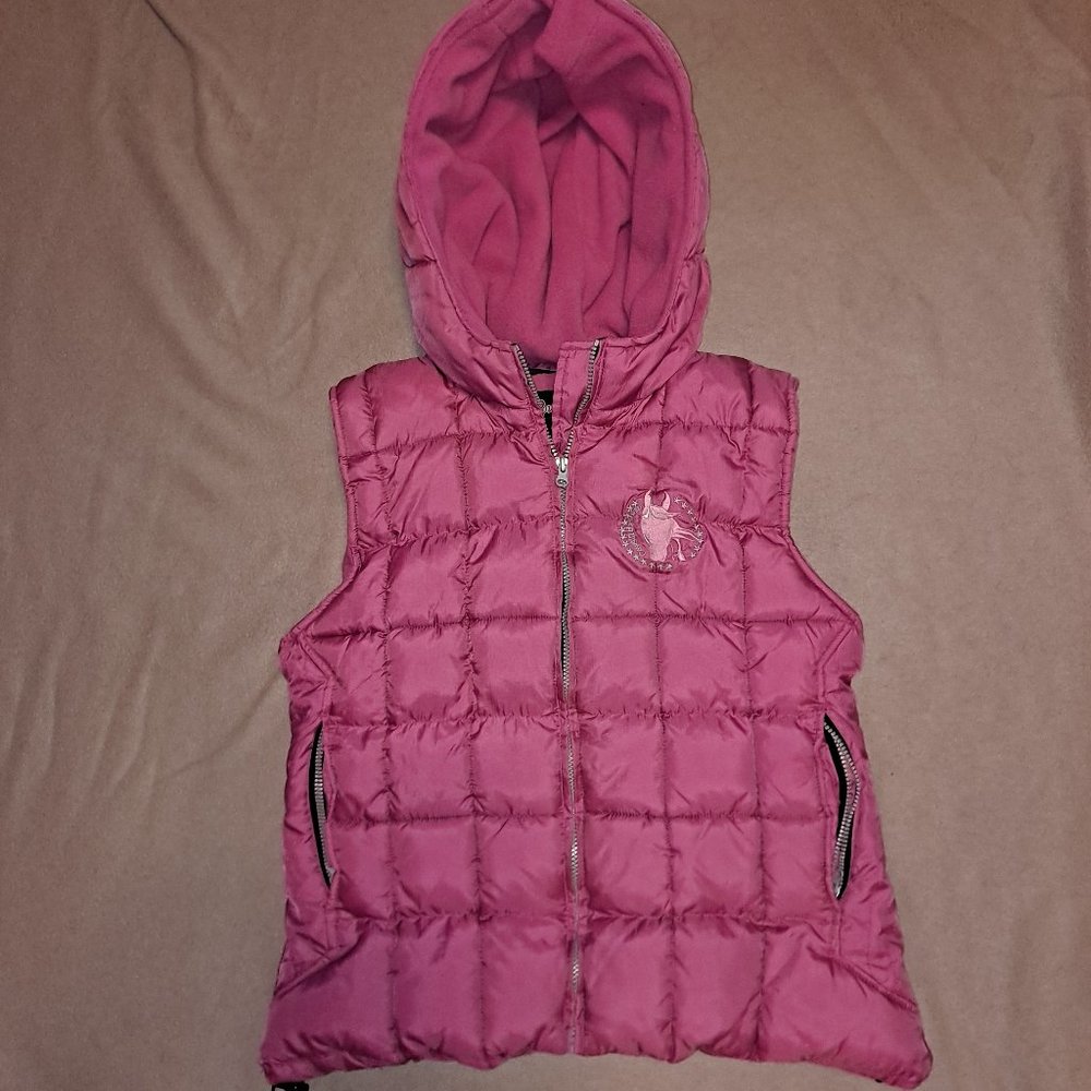 Cowgirl Hardware hooded down vest